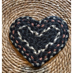 Braided Heart Coaster - Marble